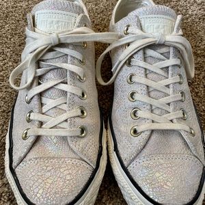 Converse Chuck Taylor leather ‘oil slick’ sneakers